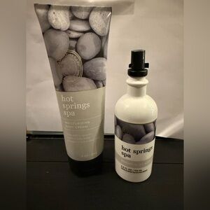 Bath & Body Works Hot Springs Spa Moisturizing Body Cream and Body Spray, NWT
